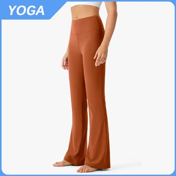 Дамски разкроена панталони с висока талия и лого, еластична, тънка горна дреха, ежедневни панталони, дишащи панталони за йога, спортни панталони за фитнес