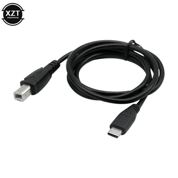 1 м, нов съединител USB-C Type-c към конектора USB Type B кабел за предаване на данни кабел за мобилен телефон, принтер и електронен орган