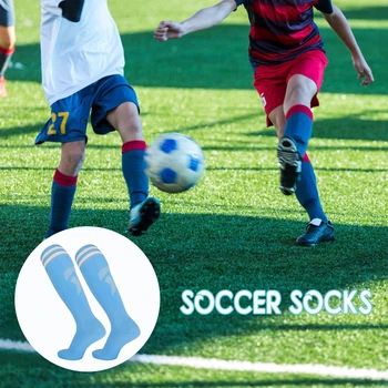 Спортни дълги чорапи за възрастни/деца, удобни дишащи подови чорапи за футбол