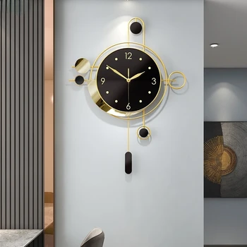 Стенен часовник в скандинавски стил за дома, стенни часовници за всекидневна, стенни часовници, модерен дизайн, часовници без звук