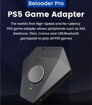 Нов Beloader pro За PS5 адаптер за да играете на всички игри P5 Контролер Клавиатура Мишка Конвертор USB Bluetooth5.0 Геймпад за суич