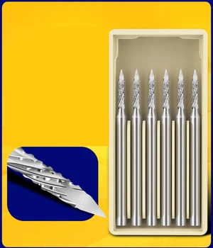 6 бр./компл. електрически ядрени нож за рязане на набор от зъбни игли зъбни бижута гравиране нож микрогравировальный бур фрезоване