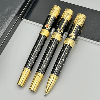 Lan Лимитирана серия химикалка писалка Elizabeth MB Влакче с черен метален релеф, различни цветове, diamond офис фонтан, гладко писане