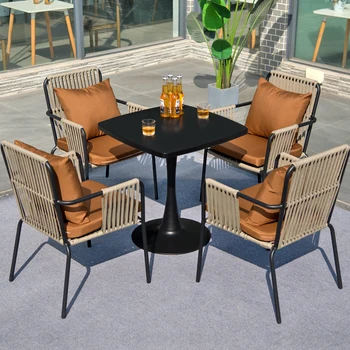 Маси и столове в скандинавски стил, комбинирана вила за отдих на открито, състояща се от три части, балкон, малки масички за кафе