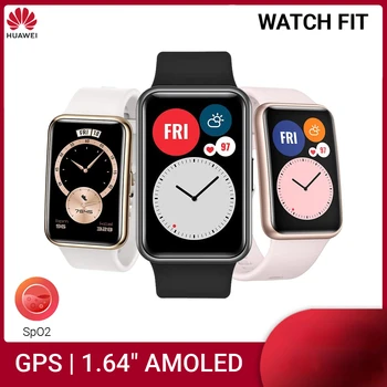 Huawei Watch Fit Elegant Smart Sports Wersja Globalna SpO2 10 Dni Pracy Na Baterii GPS 24 Przez Całą Dobę Elegancki Mroźne Białe