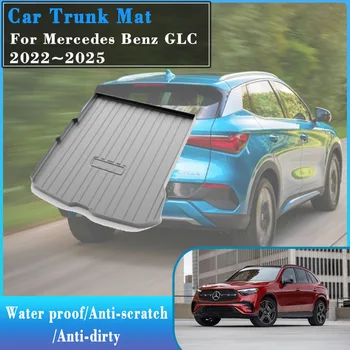 Автомобилни Постелки За Багажник на Mercedes Benz GLC Class X254 GLC400e 2022 ~ 2025 TPE Водоустойчива Защита на Багажника Подложка За Съхранение на Мръсотия Автоаксесоари