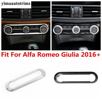 Централното Управление на AC Дръжка Климатик Панел Рамка Капак Завърши Подходящ За Alfa Romeo Giulia 2016-2020 ABS Аксесоари За Интериора