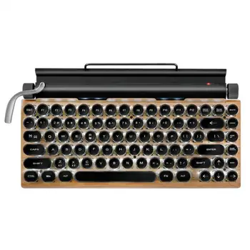 Метална ръчна клавиатура със 7-цветна подсветка на клавиатура игри, пънк-клавиатура, механична клавиатура от 83 клавиша