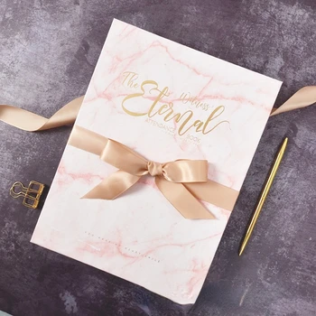 Маркова сватбена книга за гости на Сватба със златна дръжка за Сватба, за бебе булчински душ погребението на бала рожден ден на книга за гости