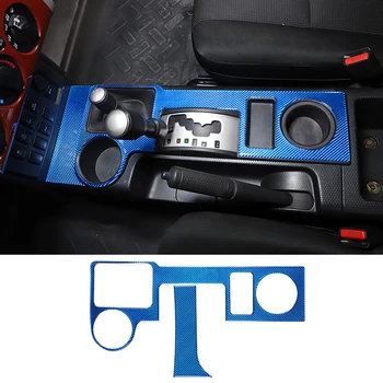 За 2007-2021 Toyota FJ Cruiser Лек карбон Синя Автомобилна Лента на скоростната Кутия Рамка Стикер на Кутията Аксесоари За Защита на вътрешността на Колата