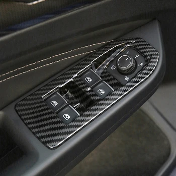 Бутон за вдигане на прозорец стъкло на превозното средство тампон ключа Капачка на отвора на подлакътник стикер на панела за VW Golf 8 MK8 Аксесоари 2020 2021 2022 2023