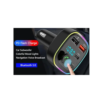 Авто Радио Bluetooth PD 20 W, Type-C QC3.0, Подкрепа TF/USB-ключ