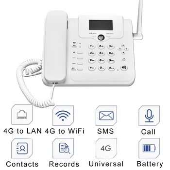 CAT4 Мрежа Gsm Телефон Volte Стационарен Точка за Достъп Wi Fi Настолен Стационарен Телефон WCDMA USB 4g Wifi Рутер Със Слот за сим-карта W101W