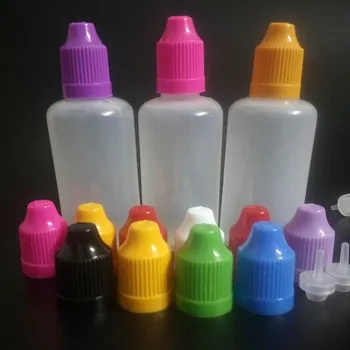 1000шт PE 50 ML Пластмасова Бутилка-Краен empaty Бутилка За Течно масло Със Защита От деца и Тънък Фитил за Гел за нокти E-Cigare