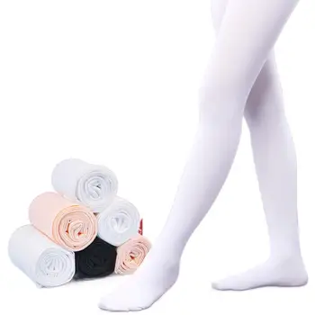 Детски танцов чорапи, 3 двойки, пролетно-есенни бели спортни чорапи за момичета, чорапи за пробен клас, детски тънки гамаши, танцови чорапогащи