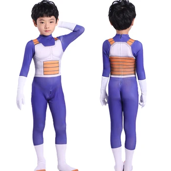 Костюми за възрастни и деца на Хелоуин, филм son Goku, детски костюм Зеленчуци-момче за cosplay, тела супергерои АНИМЕ, черна коса