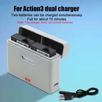 За DJI Action 3 зарядно устройство Charger Butler Action 3 преносими led аксесоари кутия с зарядно устройство Y9J4