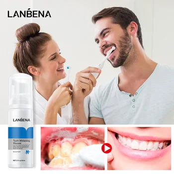 Пяна за избелване на зъбите LANBENA, паста за зъби, свеж сияен лош дъх на устата, почистване на зъбите, зъбни инструмент, паста за зъби