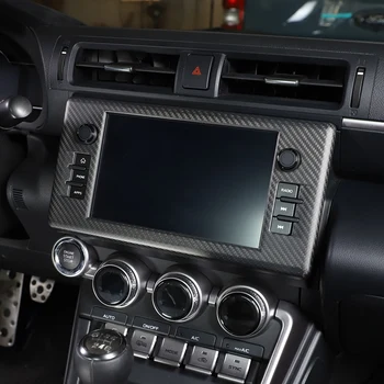 Автомобилен тампон върху лентата на централното управление навигационен екран от този на въглеродни влакна за Subaru BRZ и Toyota 86 2022