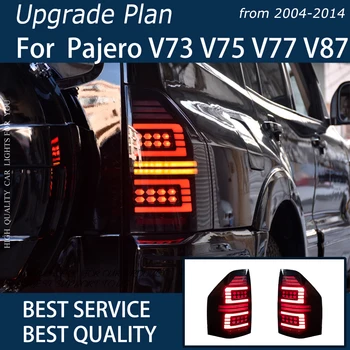 Автомобилни фарове за Pajero V73 V75 V77 V87 Montero 2004-2014 led задна светлина в събиране, актуализация, динамичен сигнална лампа, аксесоари за инструменти
