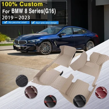 Кожени Автомобилни Стелки За BMW 8 Серия Gran Coupe G16 2019 2020 2021 2022 2023 4-Вратите Водоустойчиви Аксесоари за Кола е Част от Интериора