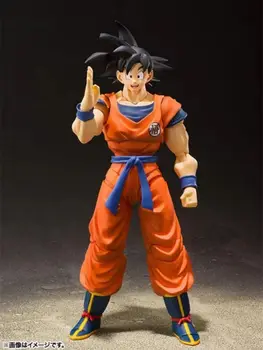 В присъствието на Оригиналния BANDAI SHF DRAGON BALL son Goku Сайян, Подхранва Земята PVC Аниме Фигурка Модел за Събиране на играчки