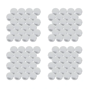 30 мл малки сребристи алуминиеви кръгли кутии за съхранение на балсама за устни с винт на капака (опаковка от 96 броя)