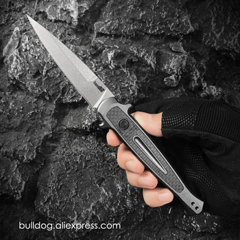 KS Series Launch 8 Ножове 7150 OTF Джобни Ножчета със Сгъваем нож от Въглеродни влакна CPM154 EDC Джобен Нож за Самозащита K3 Top Ver