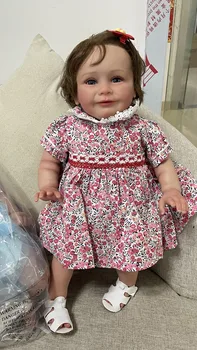 60 см кукла Реборн Бебе Зоя Реалистична кукла с мек приятен тяло ръчно изработени с боя Genesis, се вижда на виена, на няколко слоя