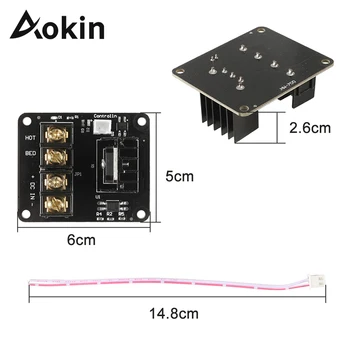 Модул захранване за легла с топъл Aokin Такса за разширяване на храна за легла с топъл MOS-тръба Модул с висока токовой товар с кабел Аксесоари за 3D-принтер