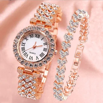 Часовници за жени, часовници 2023, най-продаваните продукти, луксозни часовници, комплект гривни от диамантена стомана