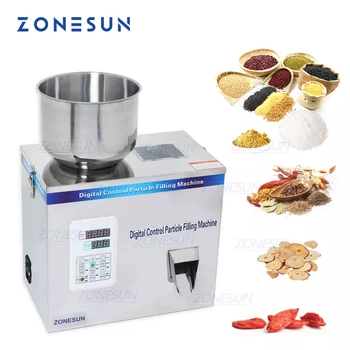 ZONESUN 2-200 г, машина за попълване на количествено частици цифрово управление за прах чай, лекарства, оризови топчета, хранителни продукти