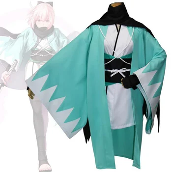 FGO Fate Stay Night Съдбата Grand Order Cosplay Sakura Saber Okita Souji Кимоно и вътрешна дрехи, Униформи за парти в чест на Хелоуин Wea