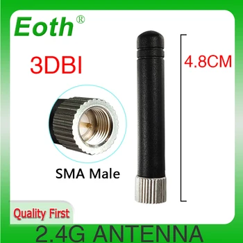 EOTH 2,4 g антена 3dbi sma мъжки wlan wifi 2.4ghz антена ЦЕНТРАЛА е модул на интернет на нещата рутер tp link приемник на сигнала antena с висок коефициент на усилване