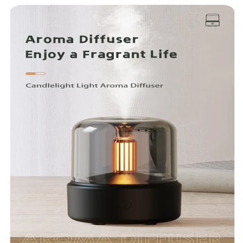USB-овлажнител за ароматерапия при свещ с етерично масло, ароматни дифузьор, преносими електрически овлажнител за въздух, аромат за дома