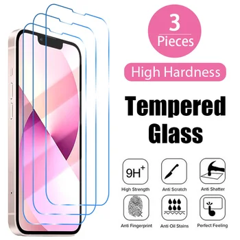3 бр. защитно стъкло с пълно покритие за iPhone 14 12 11 Pro Max защитно фолио за екран за iPhone 14 12 Mini XS XR SE 2020 8 Plus Glass
