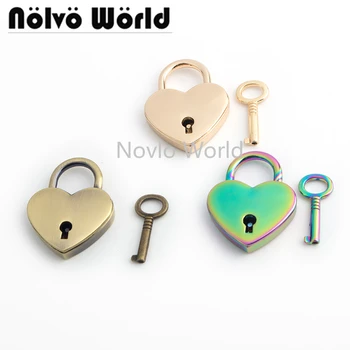 Nolvo World 2-10 парчета 30*39 мм 4 цвята заключване за чанти модерен скоба за ключове за аксесоари за кожа кесията заключване
