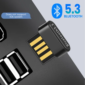 USB Bluetooth 5,3 Адаптер за Преносими КОМПЮТРИ Говорител на Мишката на Музика, Аудио Безжичен Bluetooth Предавател BT5.0 Приемник Ключ Adaptador