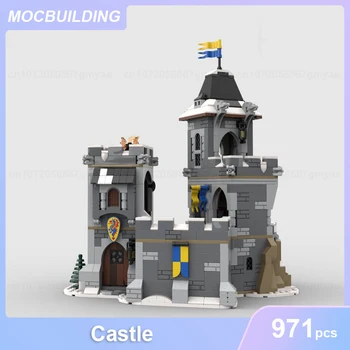 Модел на замъка MOC Строителни блокове САМ Събрание тухли Архитектурна серия развиване на креативните детски играчки, детски подаръци 971 бр.