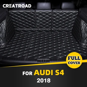 Автоматично подложка за багажника с пълно покритие за Audi S4 2018, защитен калъф за ски багажник, тампон за карго подложка, аксесоари за защита на интериора