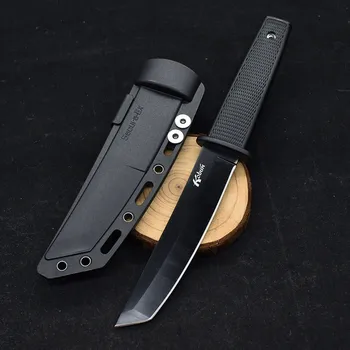 Нож за оцеляване Cold Steel 17T, атласное острието Tanto Point, универсален нож с фиксирано острие, ловни инструменти