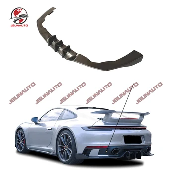 Задната Устна От Въглеродни Влакна JS Style Bodykit От Настоящето Дифузьор от Въглеродни За 2019-2023 Porsche 911 992 Carrera Авточасти За Устни Задната Броня на Porsche