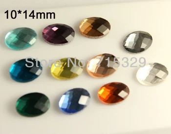 25шт стъкло 10x14 мм овална плосък crystal кристали/камъни/мъниста плоски копчета стъклени мъниста U-изберете цвят