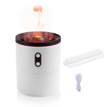450 мл, дифузор ароматния масло избухване на пламък, пръстен дим във формата на медузи, овлажнител на въздуха, тенис на USB-малък въздушен спрей