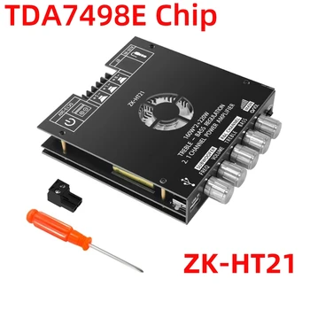 Модул за цифров усилвател ЗК-HT21 с субуфер TDA7498E Модул Усилвател на мощност на звука DC15-36V 160WX2 + 220W, съвместим с Bluetooth