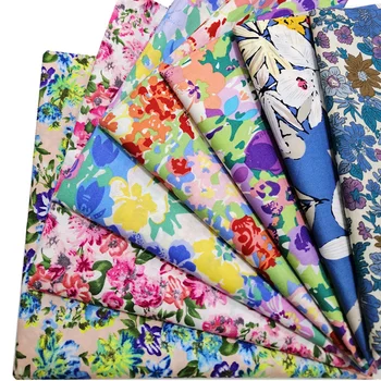 140x50 см висококачествен памучен плат поплин, за производство на дамско облекло с принтом, детска рокля, цветя пасторальной текстилната тъкан
