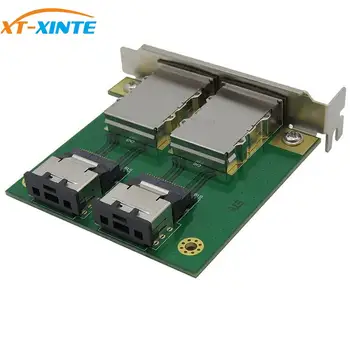 XT-XINTE Dual Mini SAS за вътрешно СФФ-8087 SAS 36P на 2 порт за Външен HD SAS26P СФФ-8088 Адаптер за карта PCI SAS на предния панел
