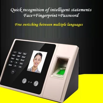 FA02 Устройство за разпознаване на лица, перфокарта за разпознаване на лица, безплатен контакт, на входа на работа, смяна на няколко езика, безплатна доставка