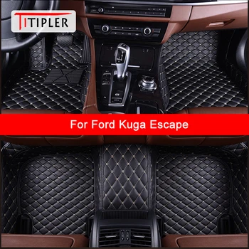 TITIPLER по Поръчка на автомобилни стелки за Ford Escape, Kuga Автоаксесоари Килим за краката