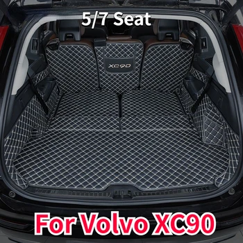 за Volvo XC90 2015-2023 5/7 местен подложка за багажник на кола от изкуствена кожа, водоустойчив защитен подложка за багажника карго подложка, аксесоари за автомобили